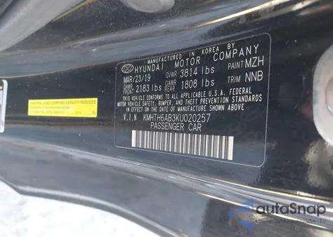 2019 Hyundai Veloster Turbo R-Spec из США, поврежденный, VIN KMHTH6AB3KU020257